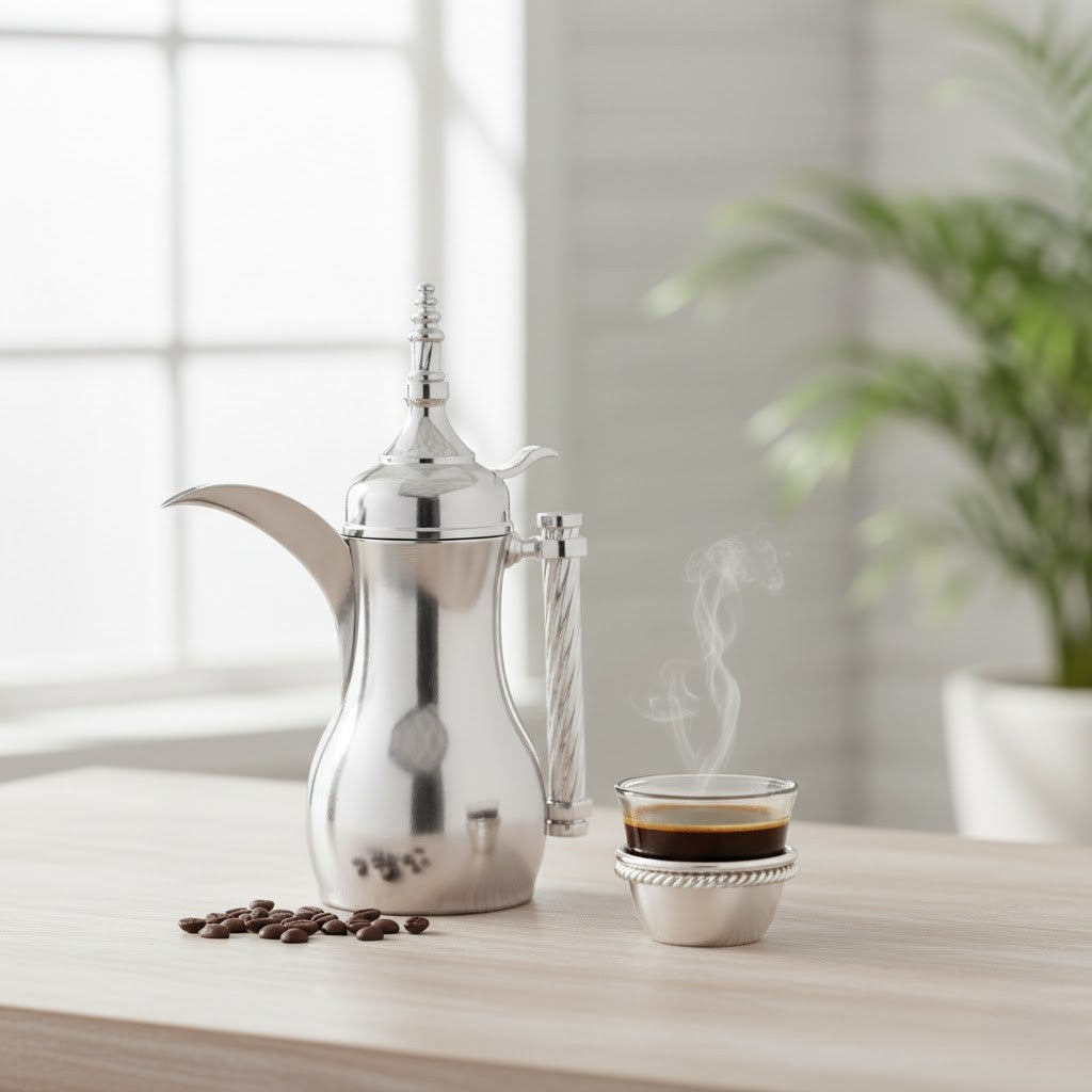 Pantazelos Cir Silver Plated Arabic Coffee Cup Matt With Silver Plated  Bordour Shiny Handle Twisted