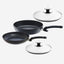 Fissler Adamant Comfort & Classic Nonstick Pan Set 28 cm + 24 cm with Glass Lids