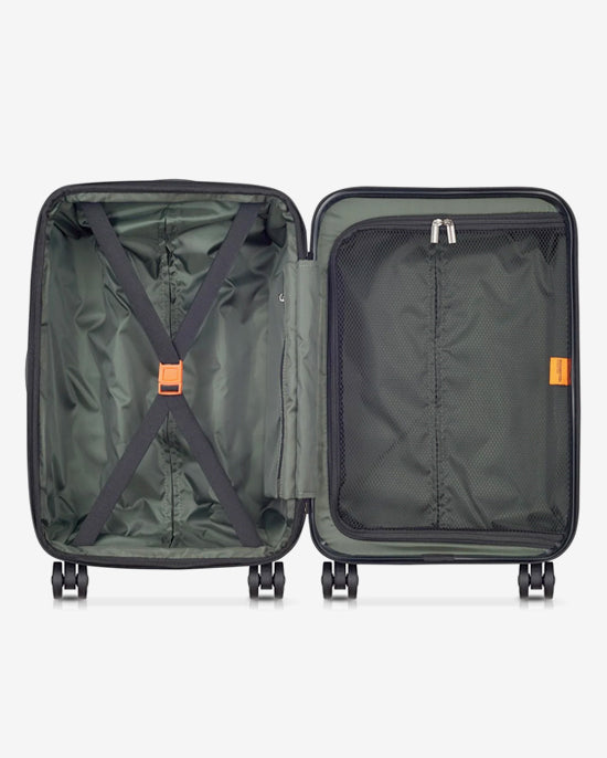 Delsey Paris Citadel Hardcase 4 Double Wheel Expandable Trolley Luggage