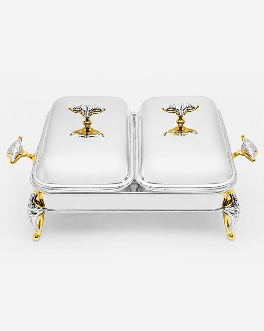 Regent Malaika Gold Oblong 2X1.5 Quarts Warmer