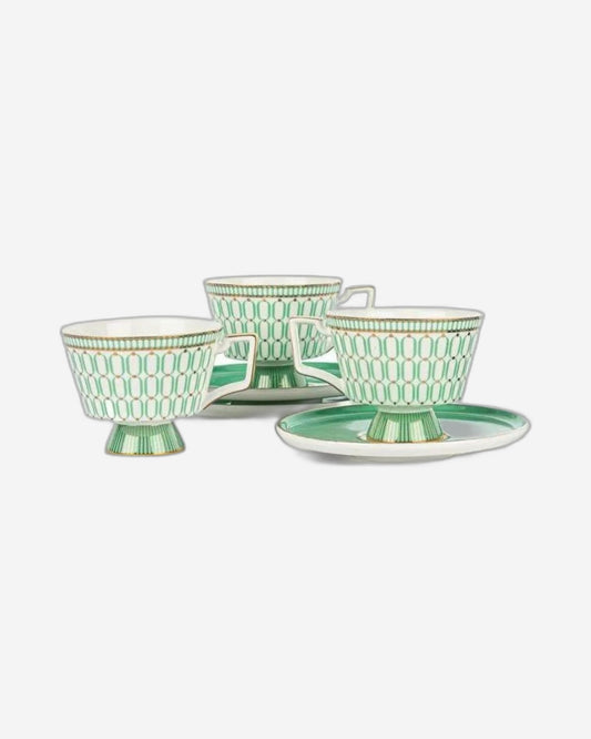 Chaozhou Verde 4Pcs Cup & Saucer Set