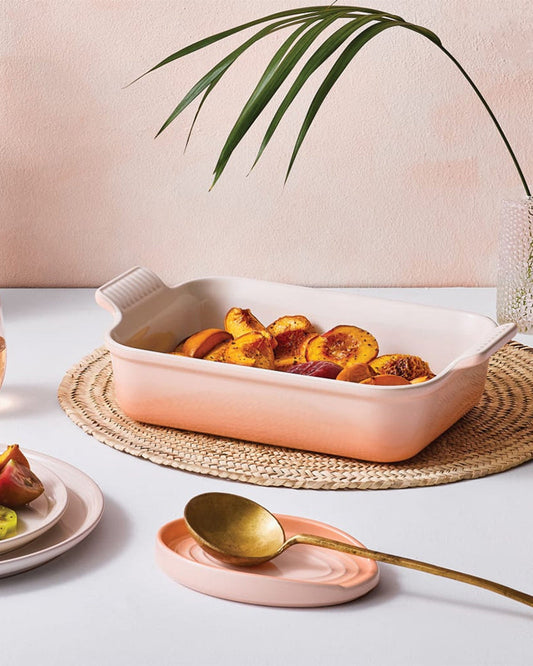Le Creuset Heritage 26Cm Rectangular Baking Dish -Booklet  Pêche