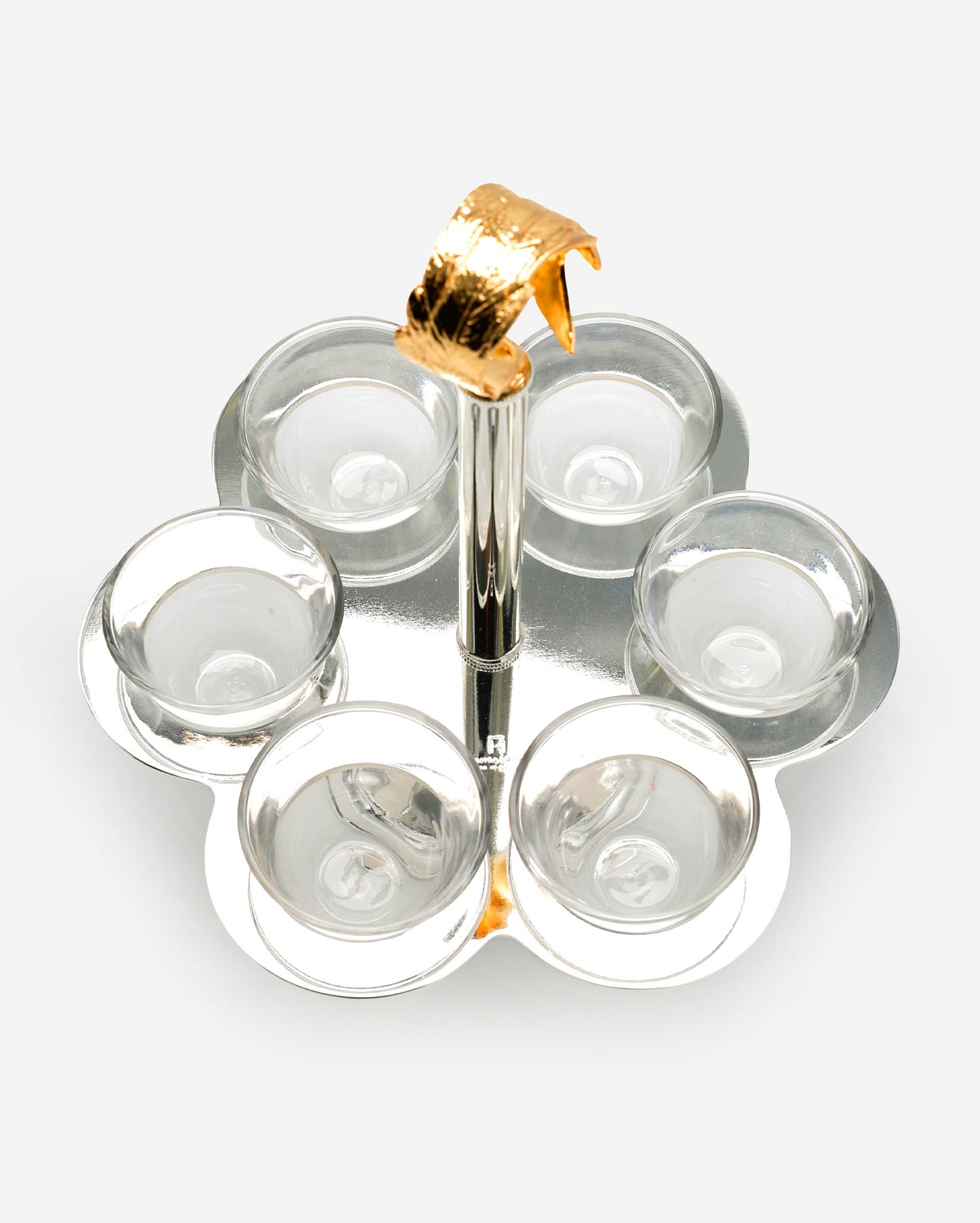 Pantazelos Stand For 6 Arabic Coffee Cups(Includes) With  Antique Finish Handle