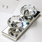 Winko Tealight Holder  2-Lite With 2pcs Glass Diamond