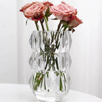 Winko Small Diamond Cut Round Vase 10cm Diamond X 16cm Handmade Lead Free K9 Crystal.