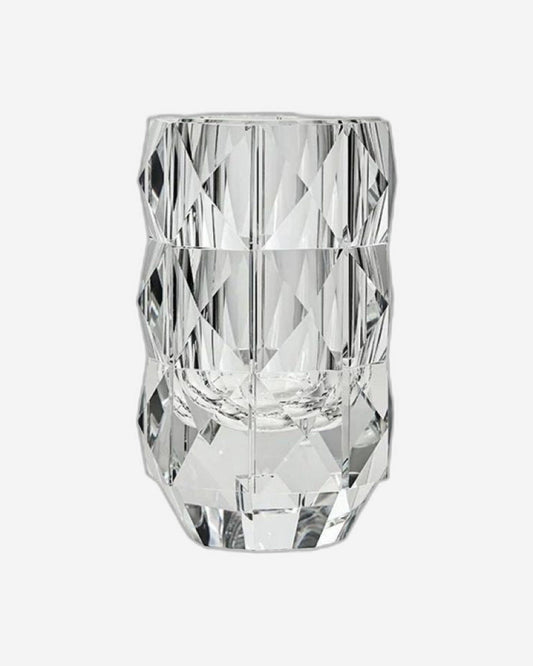 Winko Small Diamond Cut Round Vase 10cm Diamond X 16cm Handmade Lead Free K9 Crystal.