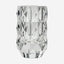 Winko Small Diamond Cut Round Vase 10cm Diamond X 16cm Handmade Lead Free K9 Crystal.