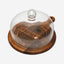 Home Fashion Acacia Wood/Glass Cheese Set