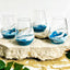 Lynn & Liana Resin Accented Entertaining Glasses Blue - Set Of 4