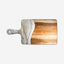 Lynn & Liana Medium Resin Accented Acacia Wood Board - Silver