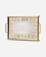 Tresors Alexie Gold Rect Tray Cm 50X35