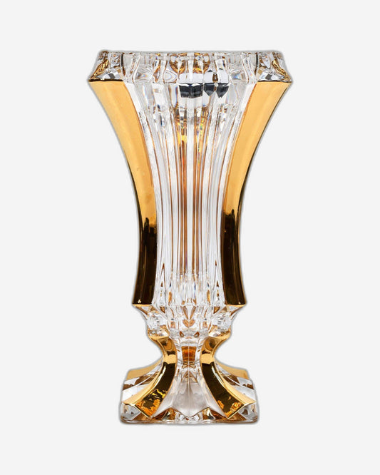 Bohemia Prague Vase With Gold Non Lead Crystal