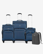 Delsey Paris Sky Max 3Piece Luggage Trolley Set  + Free  Agreable Backpack