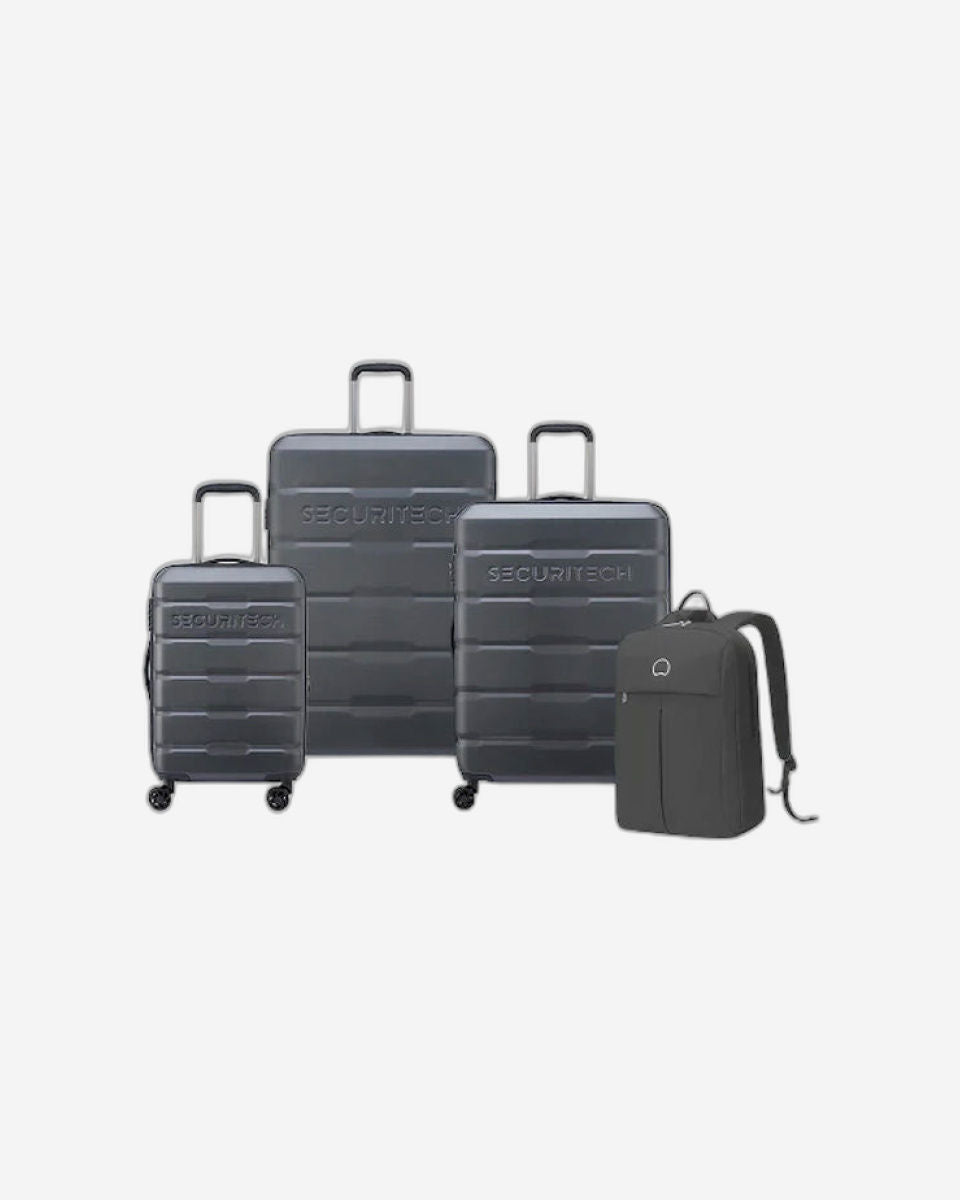 Delsey Paris Securitech Citadel Set of 3 Luggage + Free Agreable Backpack