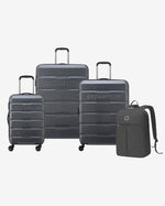 Delsey Paris Securitech Citadel Set of 3 Luggage + Free Agreable Backpack