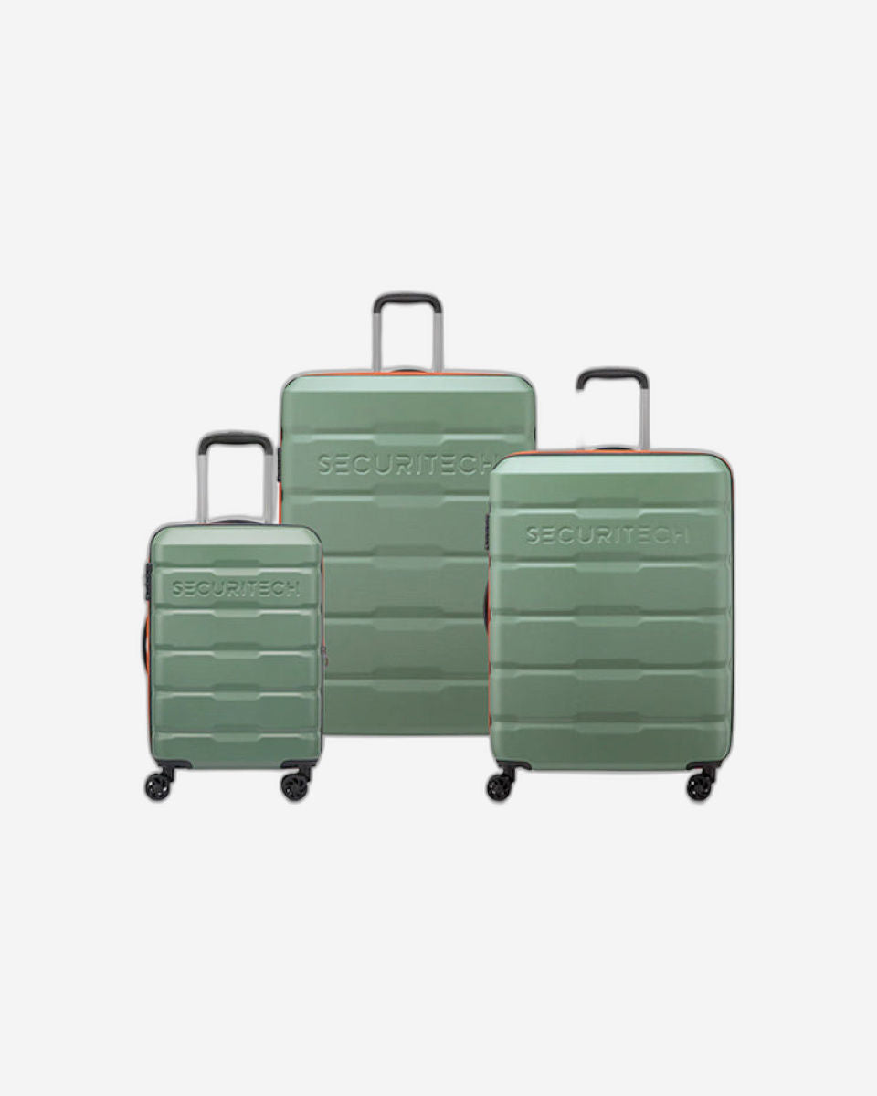 Delsey Paris Securitech Citadel Set of 3 Luggage + Free Agreable Backpack