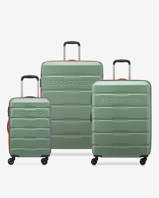 Delsey Paris Securitech Citadel Set of 3 Luggage + Free Agreable Backpack