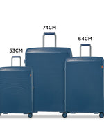 Echolac Logic Harcdcase 4 Double Wheel Expandable Set Of 3 luggage Trolley 53+64+74cm