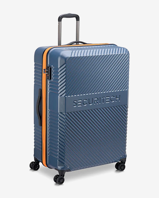 Delsey Paris Securitech Patrol 4 Expandable Luggage Double Wheel Trolley Set