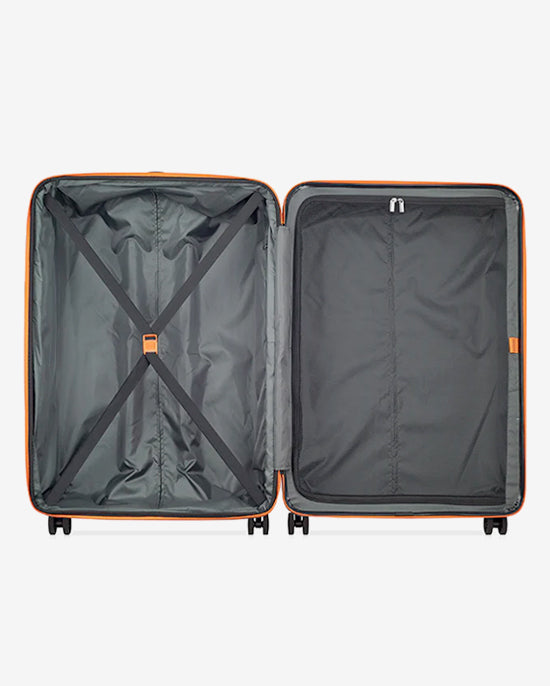 Delsey Paris Securitech Patrol 4 Expandable Luggage Double Wheel Trolley Set