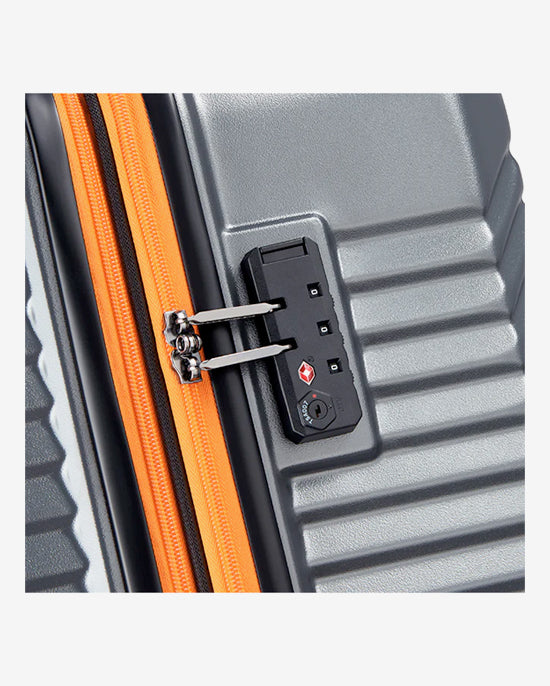 Delsey Paris Securitech Patrol 4 Expandable Luggage Double Wheel Trolley Set