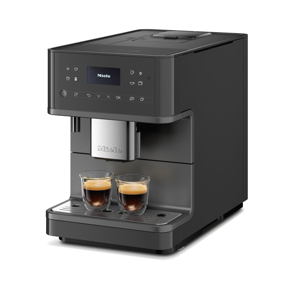 Miele CM 6560 MilkPerfection Automatic Bean-to-Cup Coffee Machine - OneTouch for Two, AromaticSystem, 8 individual profiles, DoubleShot, WiFi-compatible, LED lighting, in Graphite Grey Pearl Finish