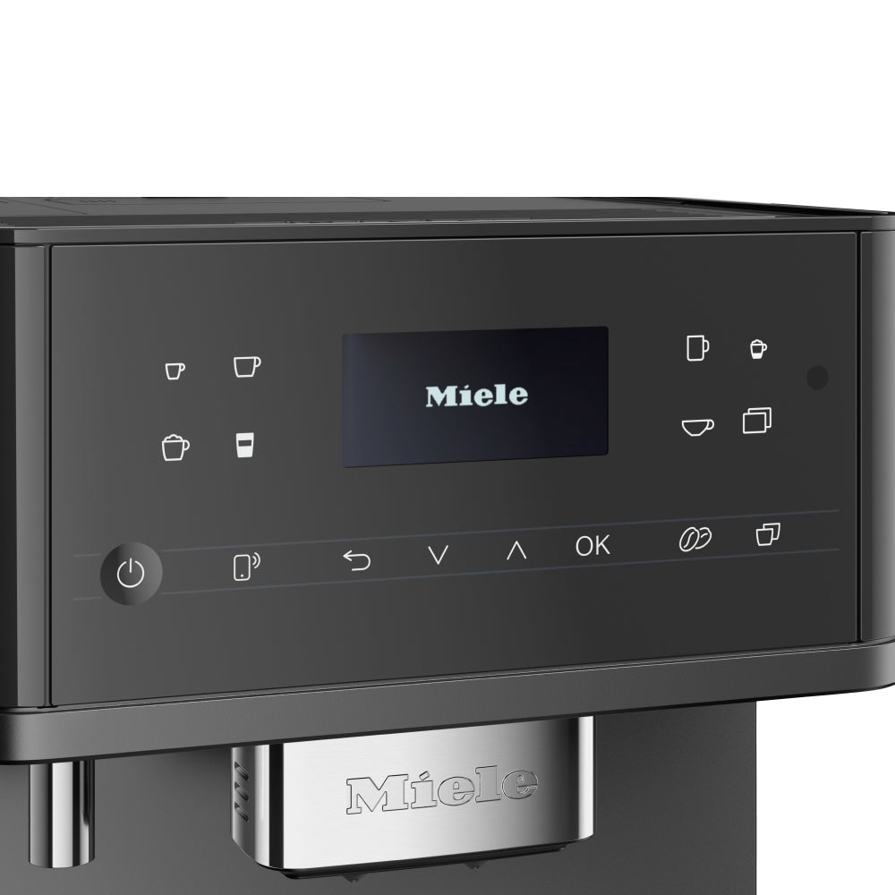 Miele CM 6560 MilkPerfection Automatic Bean-to-Cup Coffee Machine - OneTouch for Two, AromaticSystem, 8 individual profiles, DoubleShot, WiFi-compatible, LED lighting, in Graphite Grey Pearl Finish