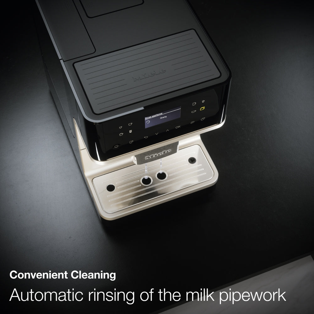 Miele CM 6560 MilkPerfection Automatic Bean-to-Cup Coffee Machine - OneTouch for Two, AromaticSystem, 8 individual profiles, DoubleShot, WiFi-compatible, LED lighting, in Graphite Grey Pearl Finish