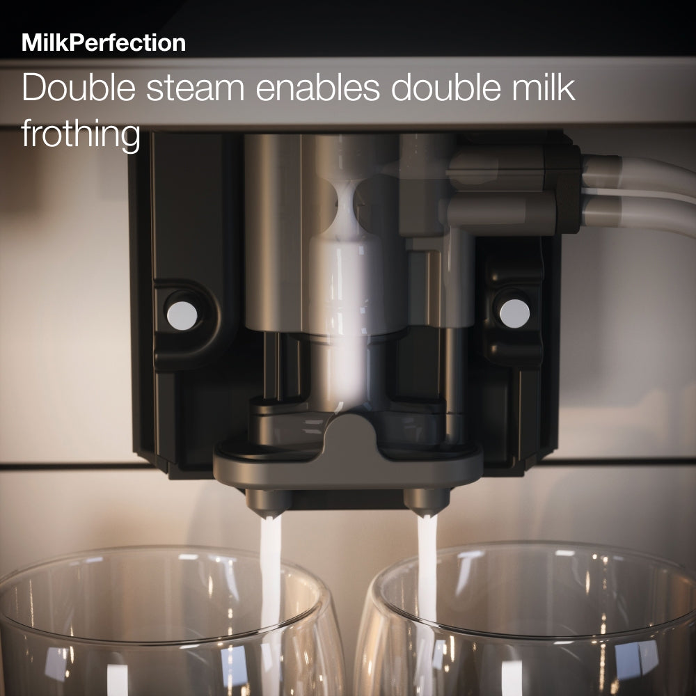 Miele CM 6560 MilkPerfection Automatic Bean-to-Cup Coffee Machine - OneTouch for Two, AromaticSystem, 8 individual profiles, DoubleShot, WiFi-compatible, LED lighting, in Graphite Grey Pearl Finish