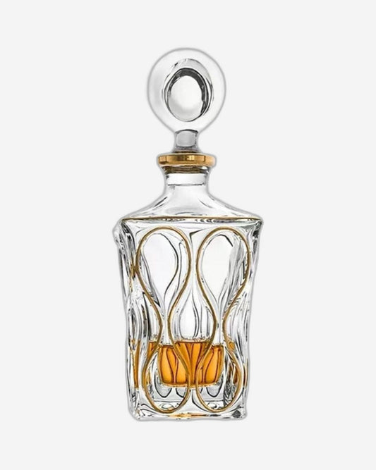 Bohemia Ocean Decanter Non Lead With Gold