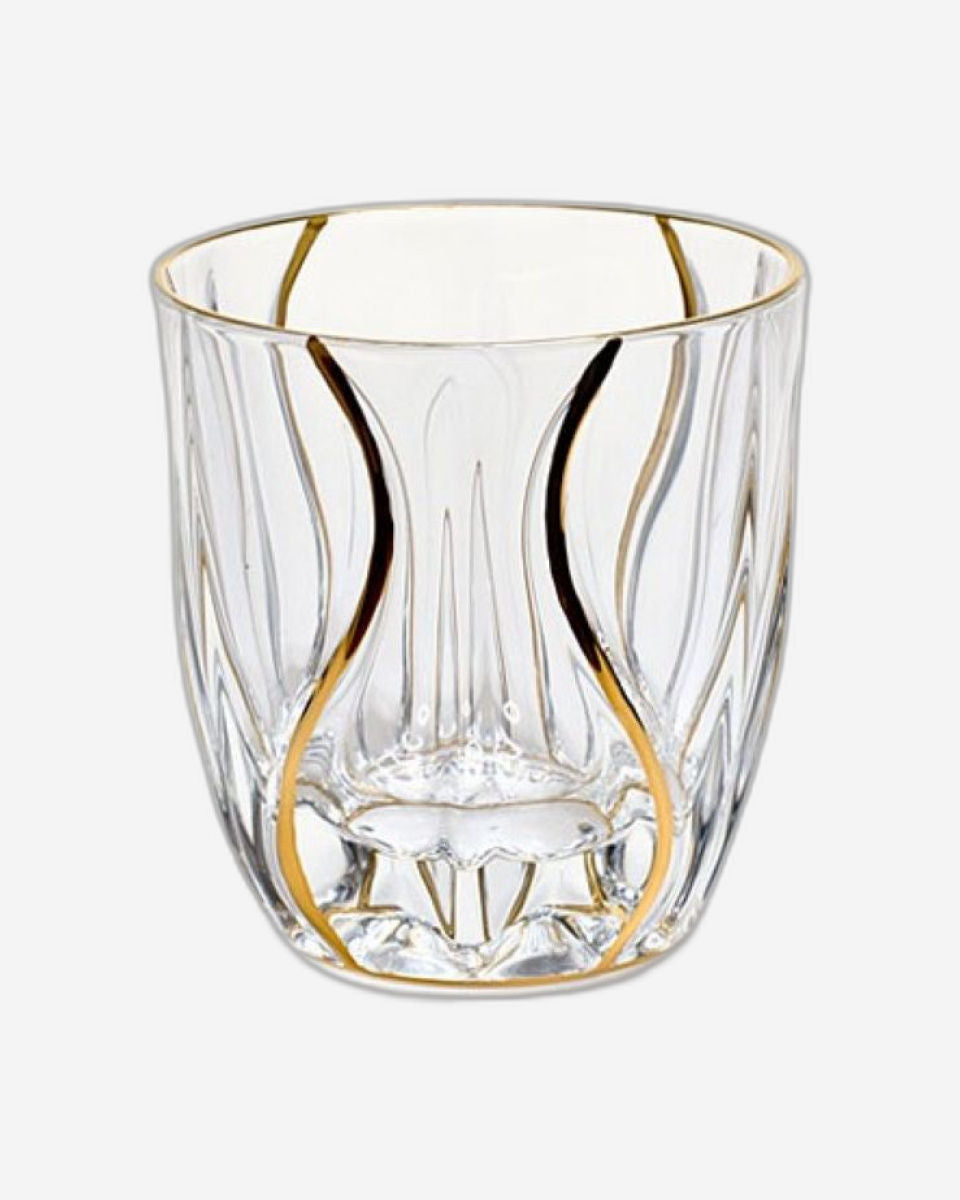 Bohemia Ocean DOF Non Lead With Gold - Set of 6 Piece