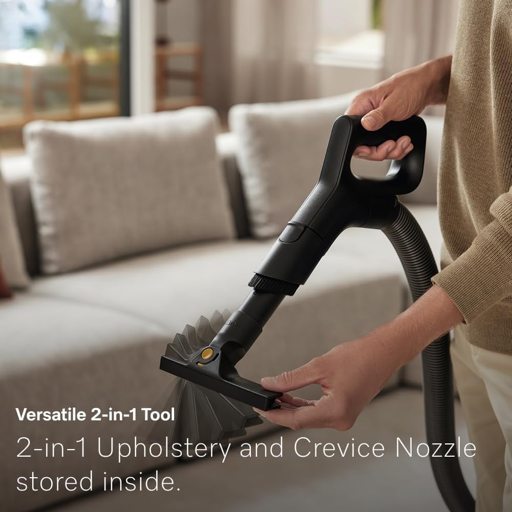 Miele Guard L1 Cat & Dog Bagged Cylinder Vacuum with Odour-Reducing Active AirClean Filter, TurboTeQ and AllTeQ Floorheads, LED Display, in Obsidian Black
