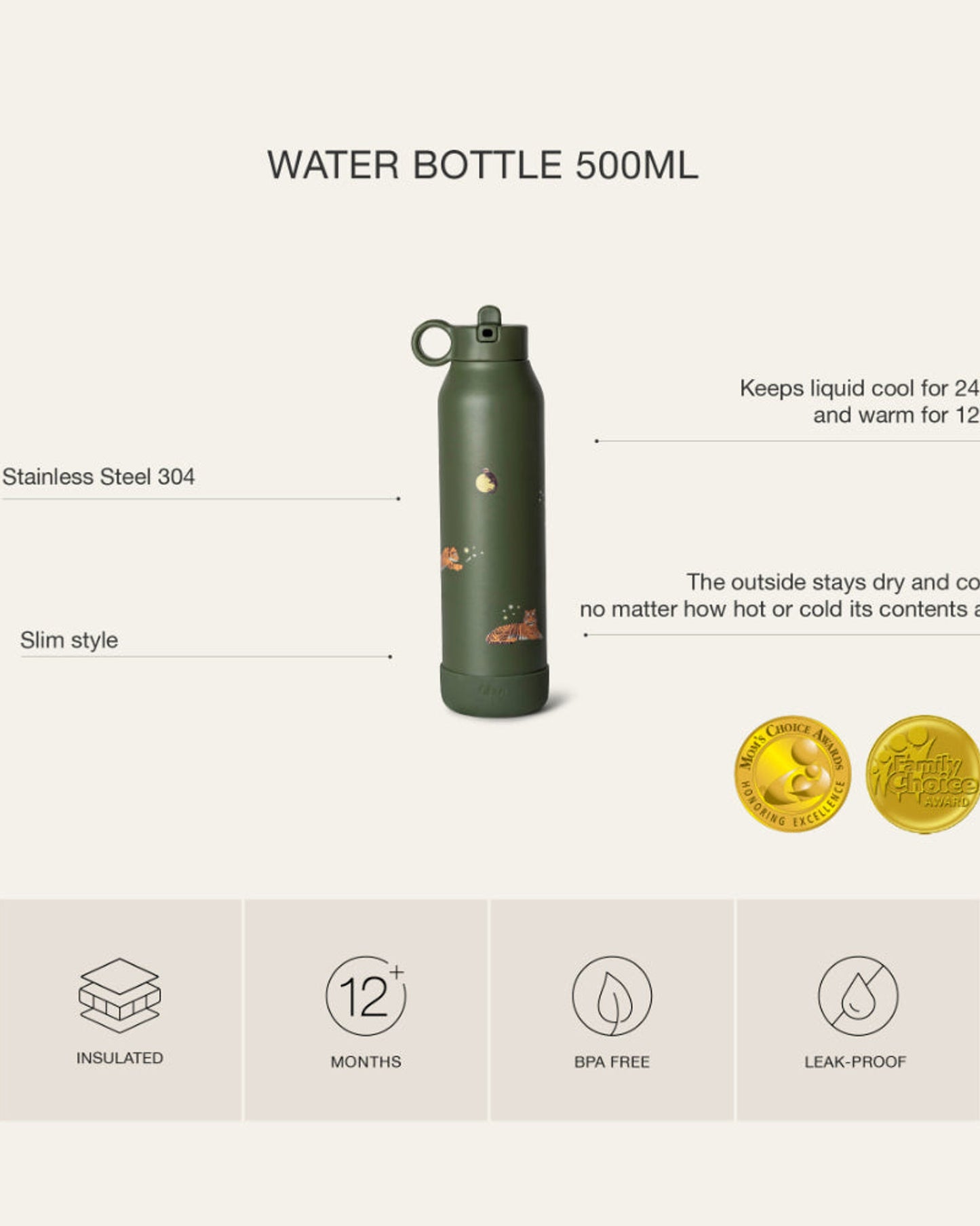 Citron Stormy Unicorn/Purple Water Bottle 500ml