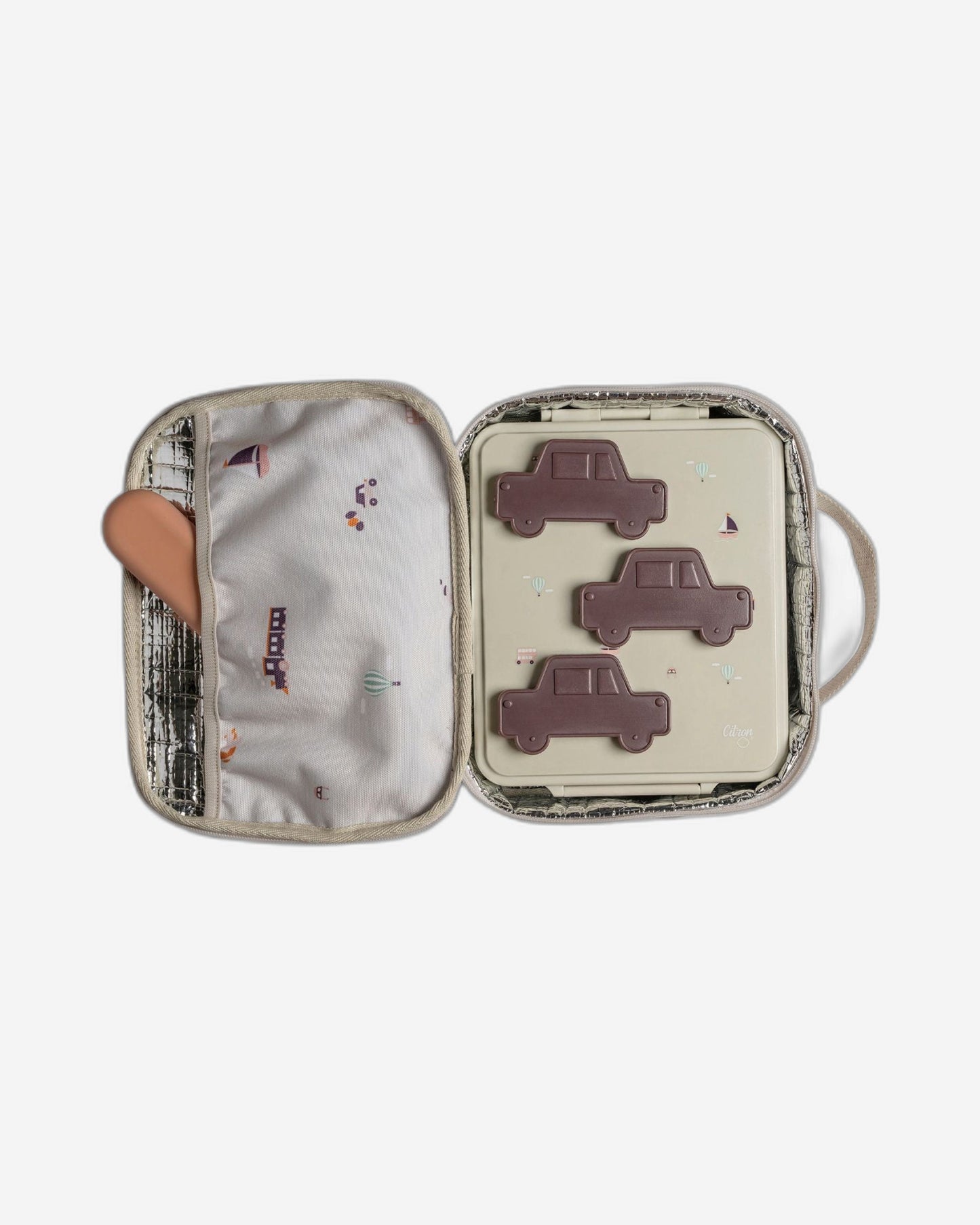 Citron Vehicles Insulated Square Lunchbag