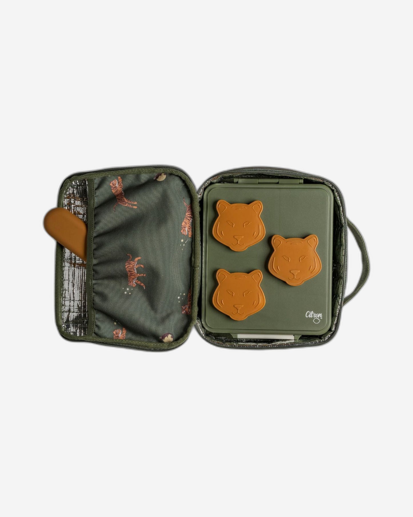 Citron Tiger Insulated Square Lunchbag