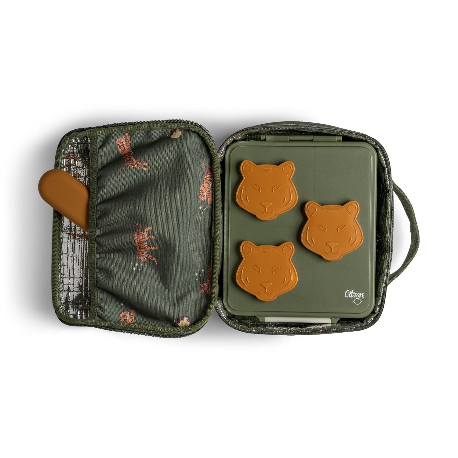 Citron Tiger Insulated Square Lunchbag