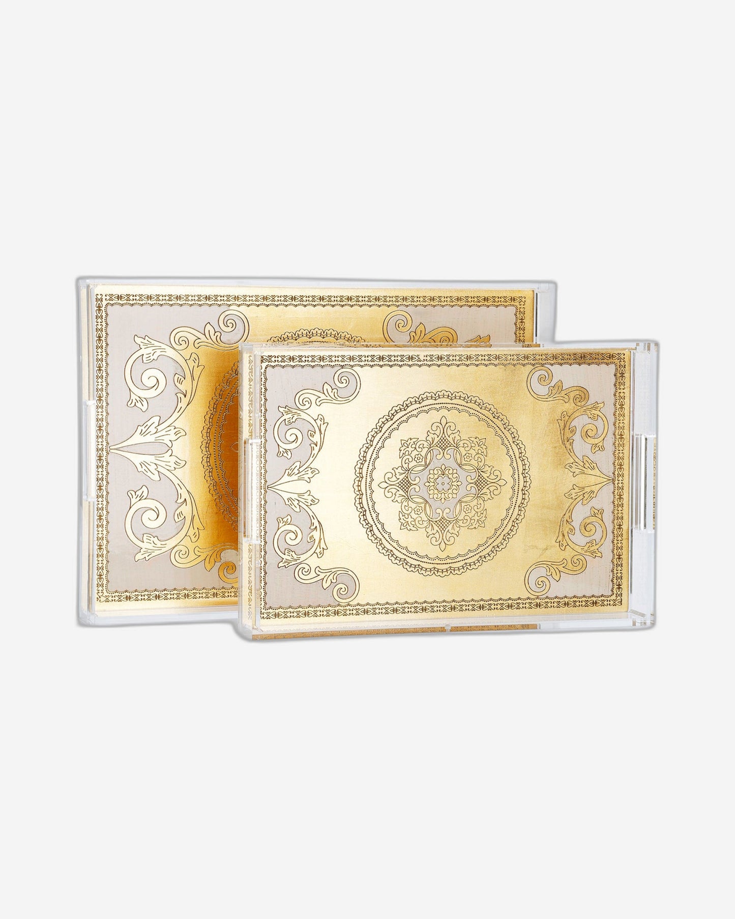 Sezzatini Elisei Oro Avario Medium Rect Tray With Handles - VE-275-4-3452