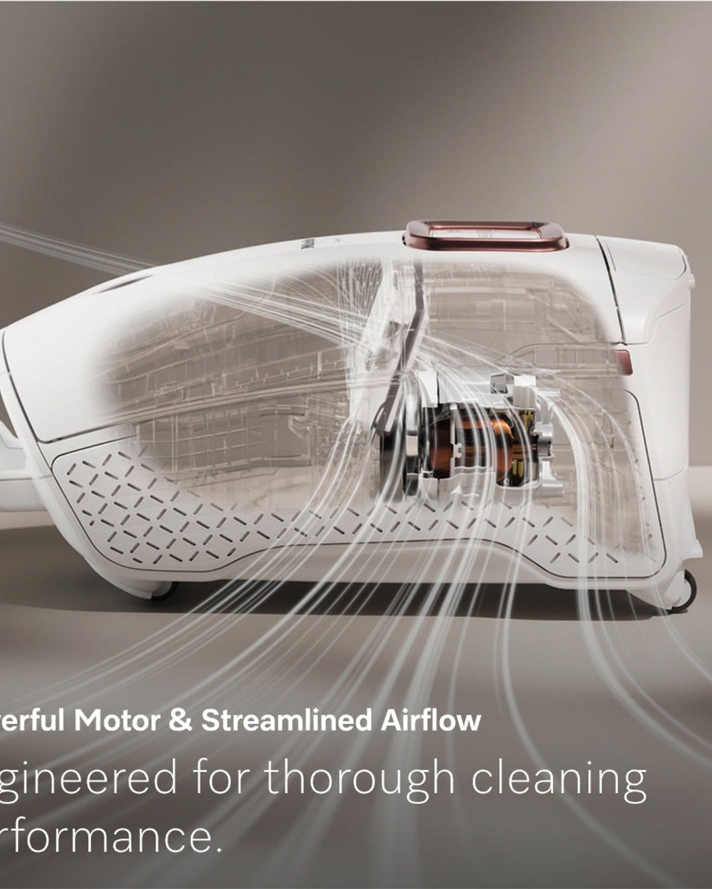 Miele Guard L1 Allergy Bagged Cylinder Vacuum Cleaner with Comfortable Handle Control, HEPA AirClean Filter, AllTeQ Universal Floorhead, LED Display Panel, in Brilliant White