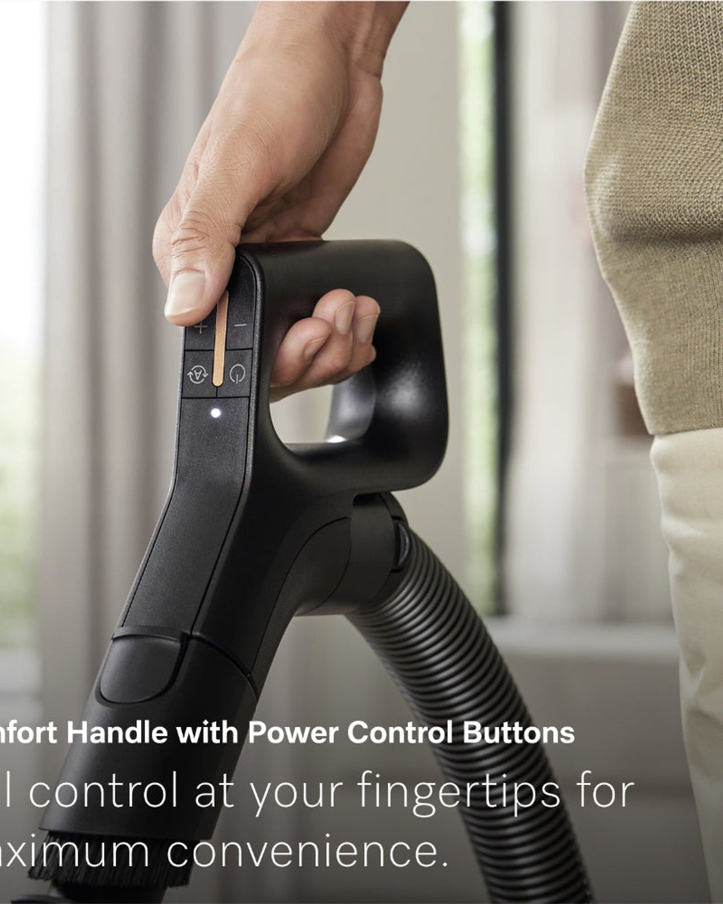 Miele Guard L1 Comfort XL Bagged Cylinder Vacuum Cleaner with Comfort Handle, AllTeQ and Parquet Twister XL Floorheads, LCD Display, in Titanium Pearl Finish