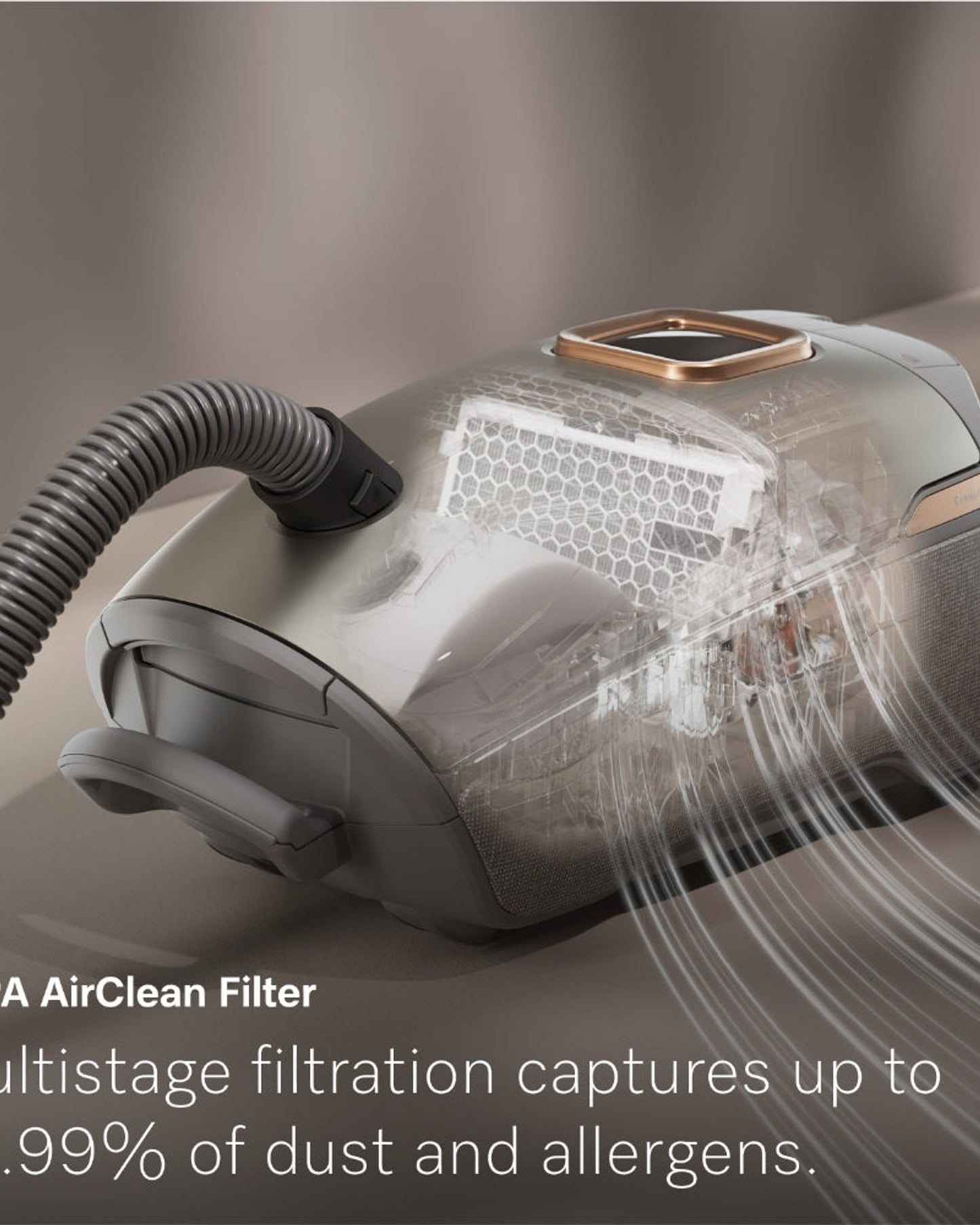 Miele Guard L1 Comfort XL Bagged Cylinder Vacuum Cleaner with Comfort Handle, AllTeQ and Parquet Twister XL Floorheads, LCD Display, in Titanium Pearl Finish