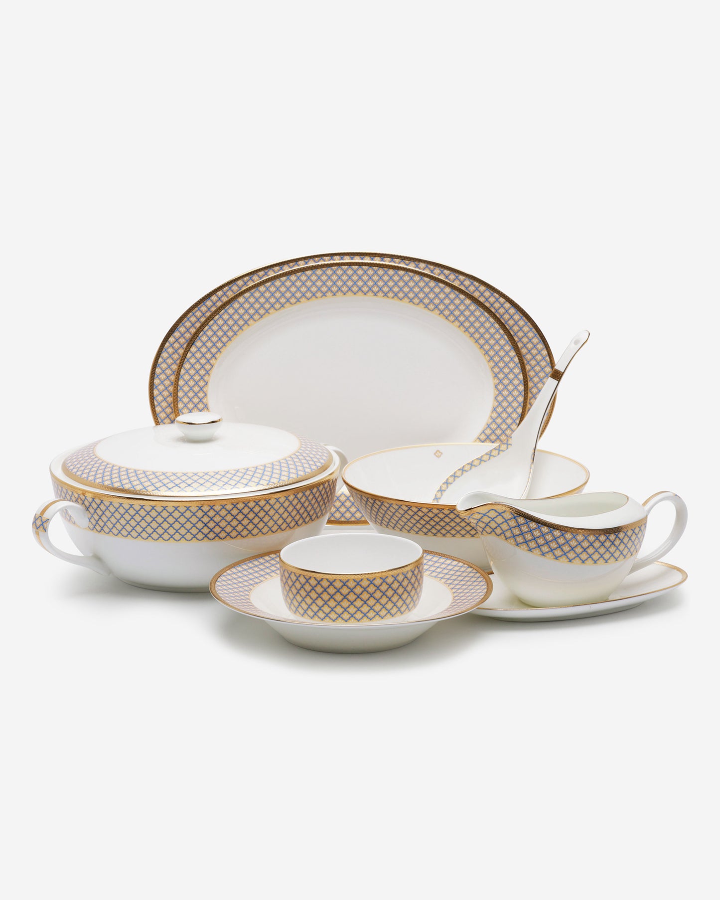 Stechol Golden Lattice Dinner Set 86 Pcs