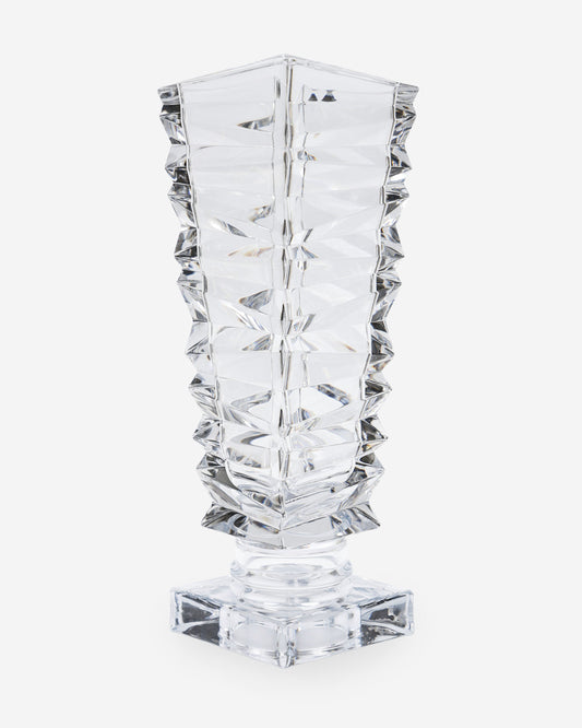 Rocky Footed Vase Lead Crystal