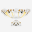 Bohemia Princess Footed Oval Bowl With Gold