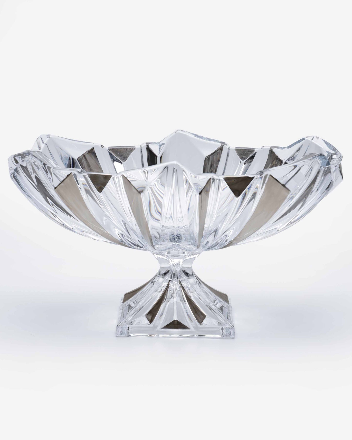 Princess Footed Oval Bowl With Platinum