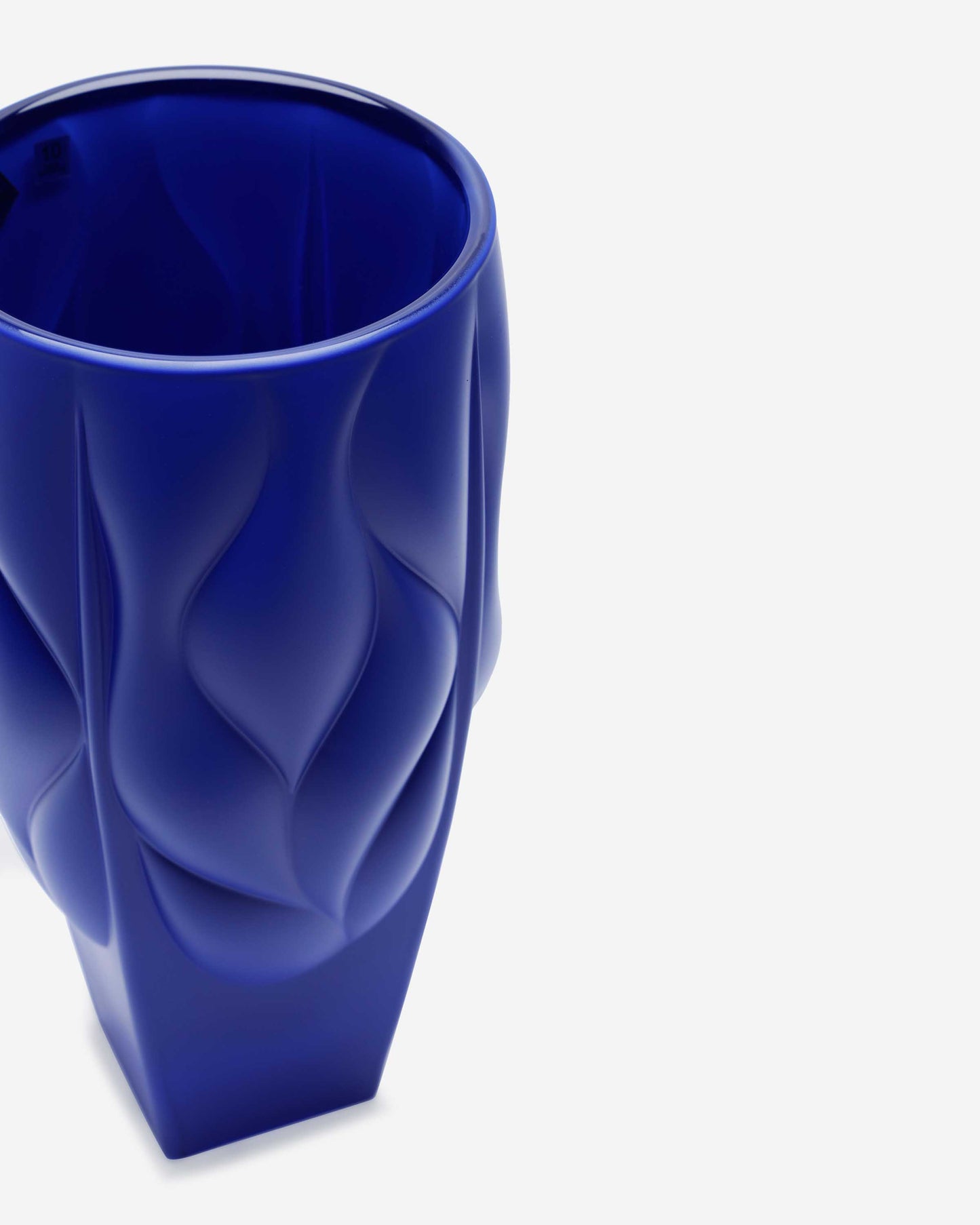 Bohemia Bamboo Vase Type 2 Non Lead With Blue Satin