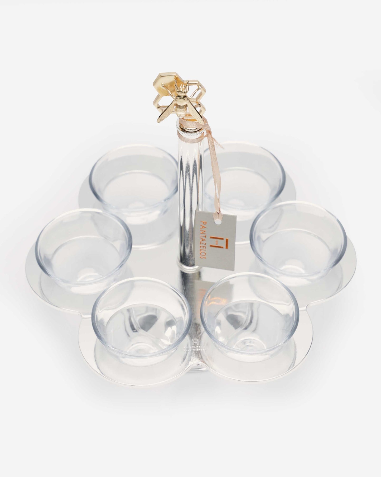 Pantazelos Stand For 6 Arab.Cof Cups (Cups Included) With Honeybee Knob
