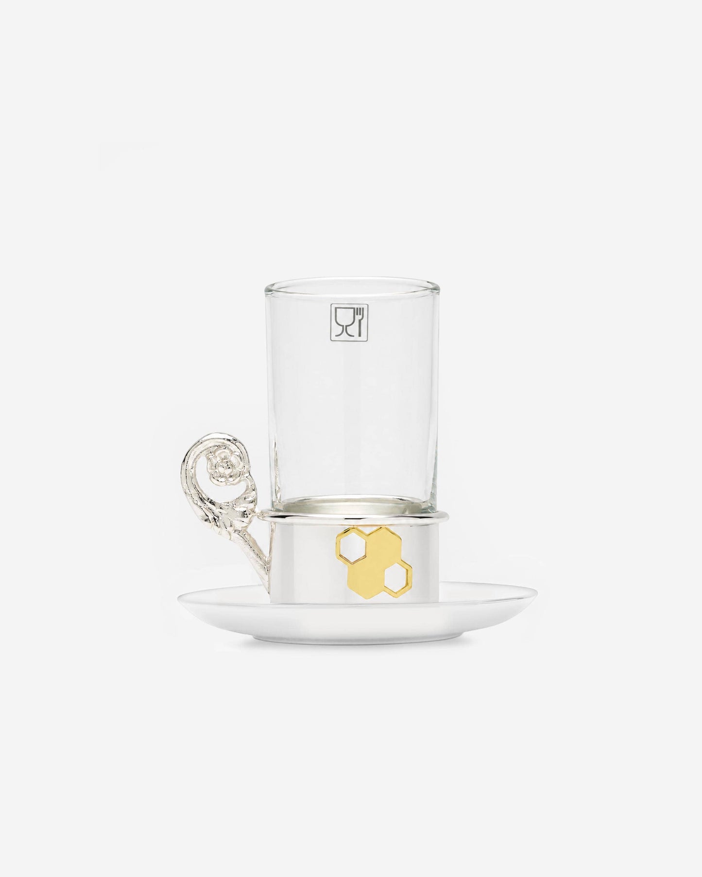Tea Cup with Honeybee Decor and Simple Handle