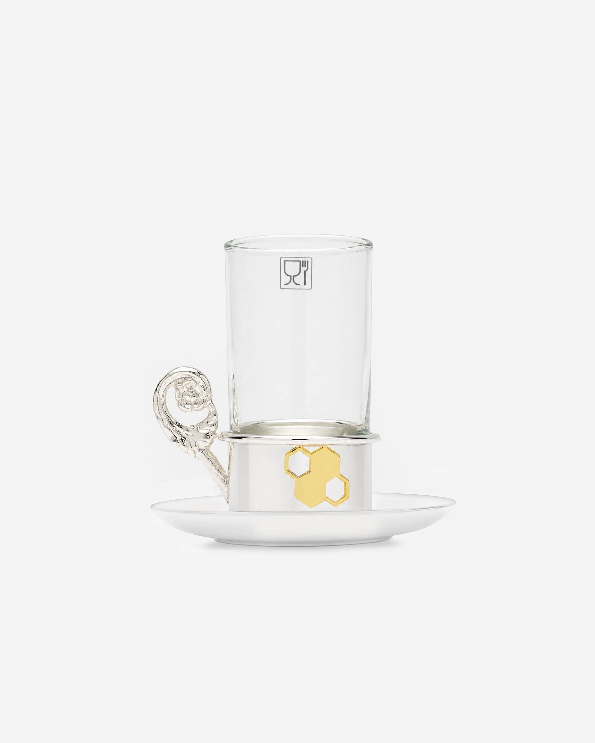 Tea Cup with Honeybee Decor and Simple Handle