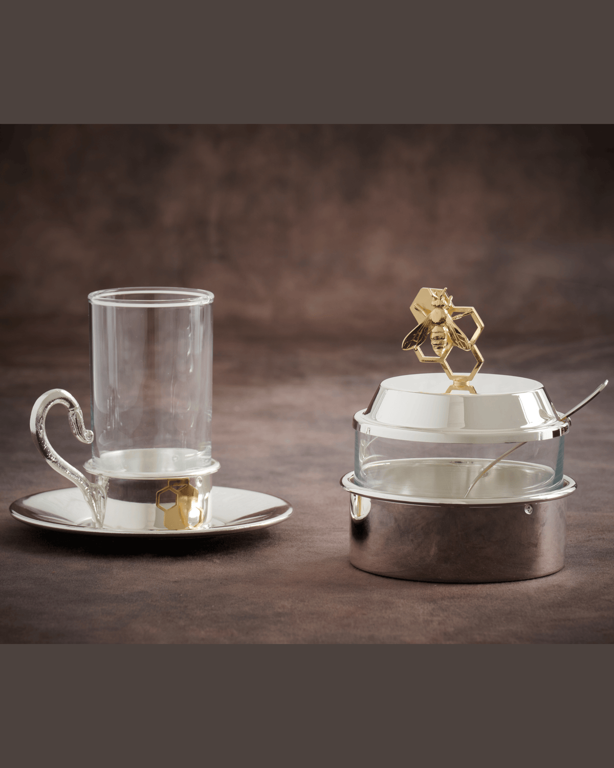 Pantazelos Tea Cup with Honeybee Decor and Simple Handle