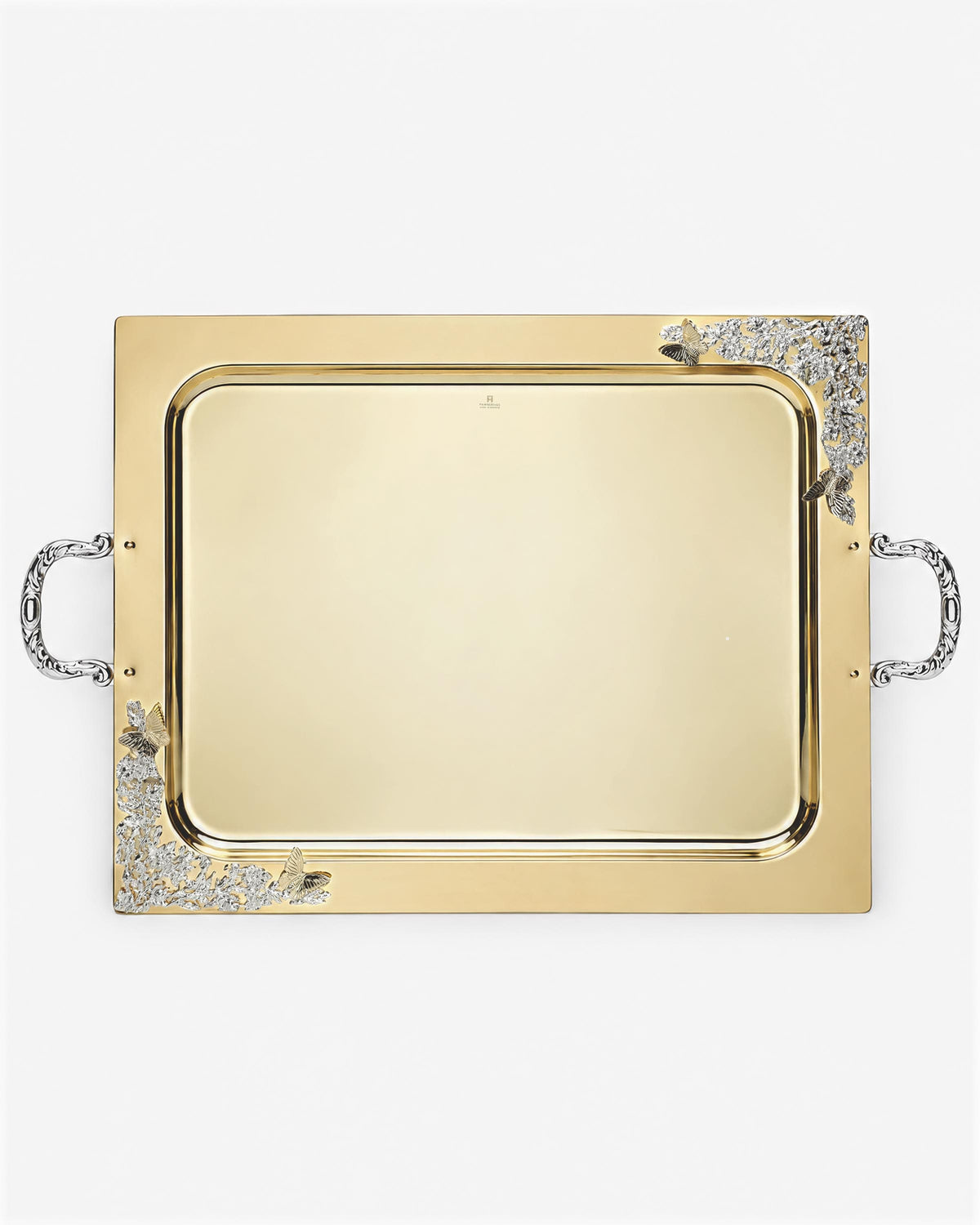 Tray with Flow Decor, Butterflies & Simple Handle – 55 × 45 cm